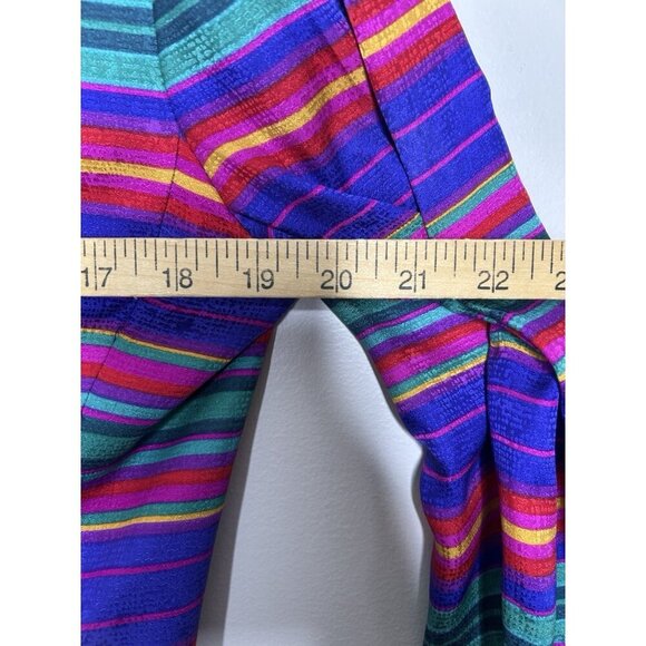 Adrianna Papell Womens 100% Silk Pink Striped Jacket Wedding Party Safe Silk 12 - Picture 6 of 7